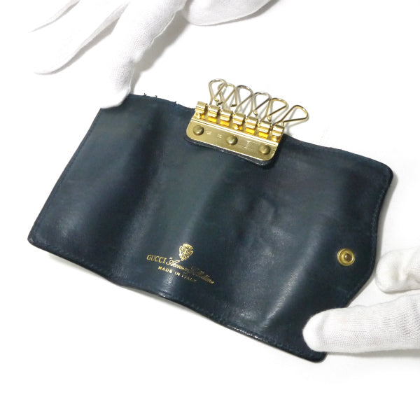 OLD Gucci シェリー6連キーケース（青/箱付き）