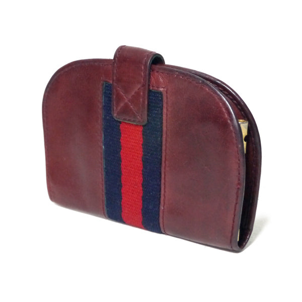OLD Gucci 総革シェリーハーフムーン6連キーケース（ボルドー）