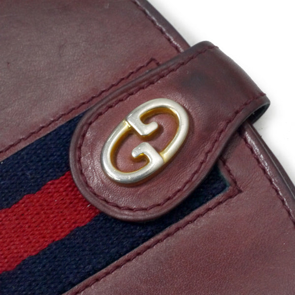 OLD Gucci 総革シェリーハーフムーン6連キーケース（ボルドー）