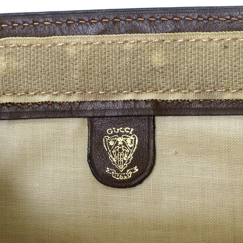 OLD Gucci 70s逆三角プレートセカンドバッグ