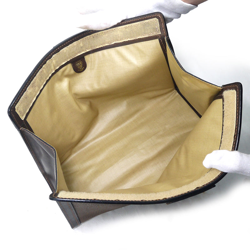 OLD Gucci 70s逆三角プレートセカンドバッグ