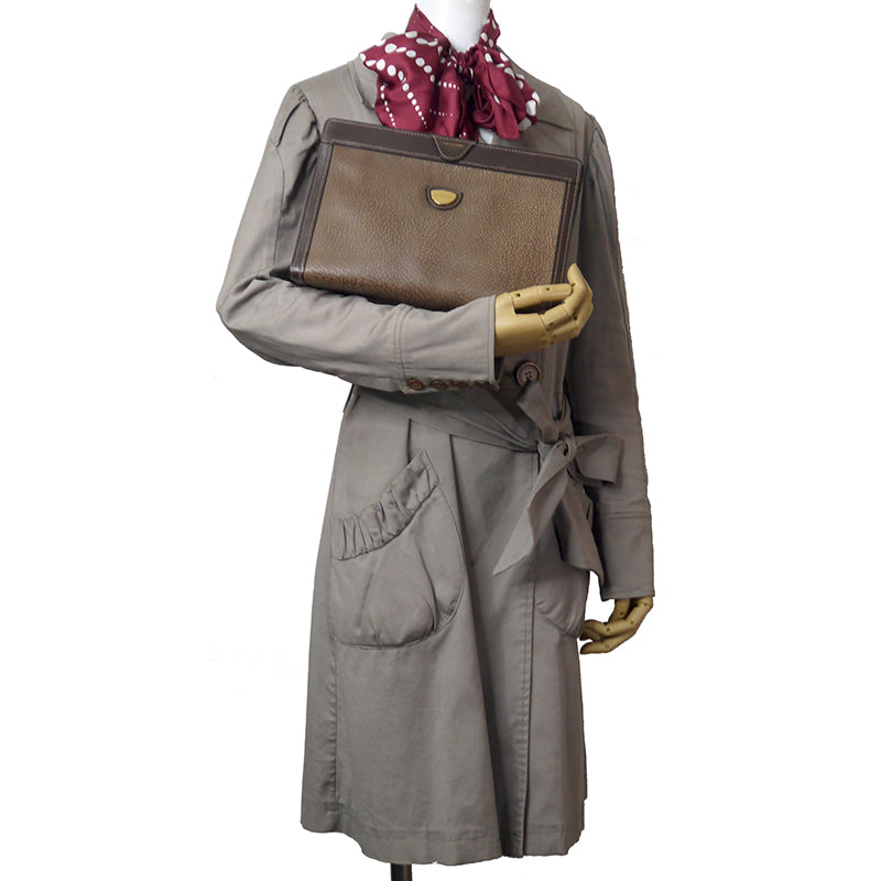 OLD Gucci 70s逆三角プレートセカンドバッグ