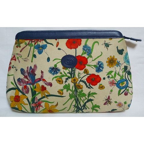 OLD Gucci フローラFLORA クラッチバッグ（白）