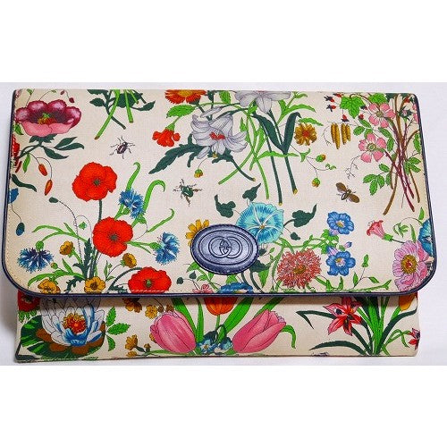OLD Gucci フローラFLORA クラッチバッグ（白）
