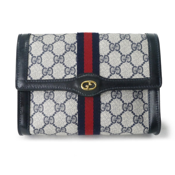 OLD Gucci ポーチ/クラッチバッグ（青・小）