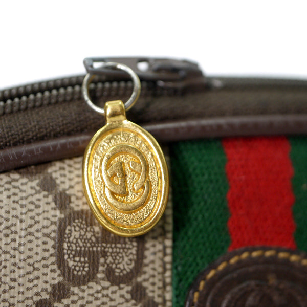 OLD Gucci 楕円形ミニポーチ（茶）