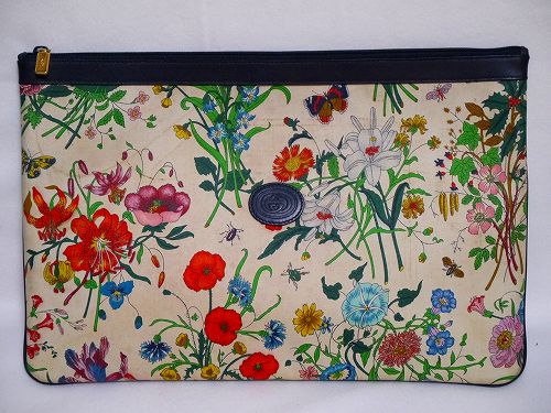 OLD Gucci フローラFLORA クラッチバッグ（白）