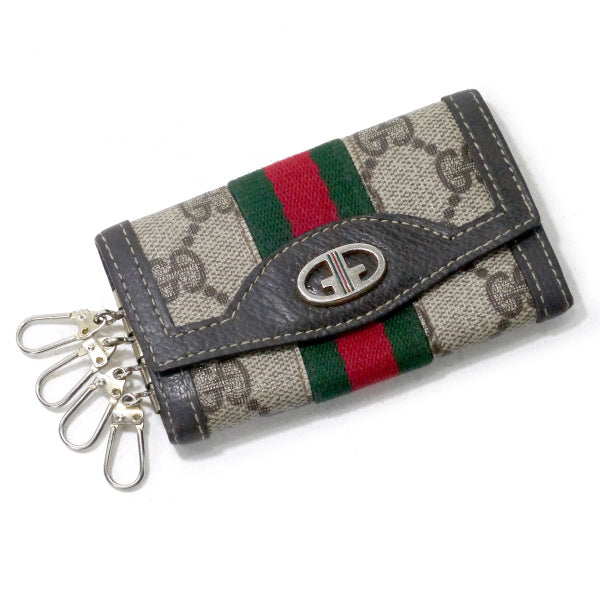 OLD Gucci シェリー4連キーケース（茶）
