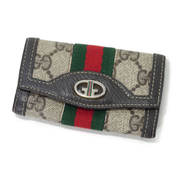 OLD Gucci シェリー4連キーケース（茶）