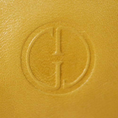 OLD Gucci ラム皮 化粧ポーチ（黄色）