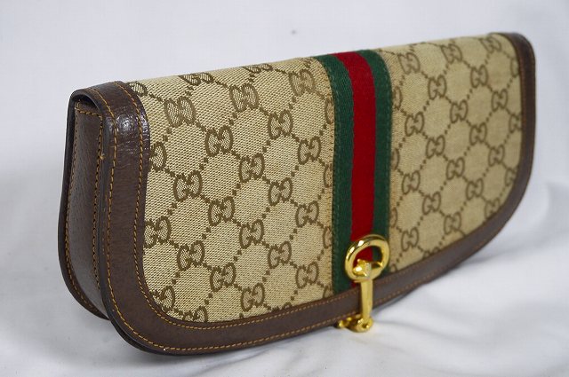 OLD Gucci 半円ポーチ（茶GG)