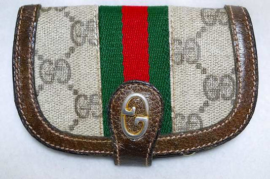 OLD Gucci キーケース（半円・茶）