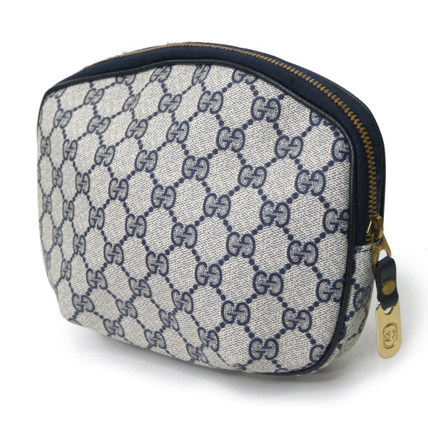 OLD Gucci 丸型シェリークラッチポーチ（青）