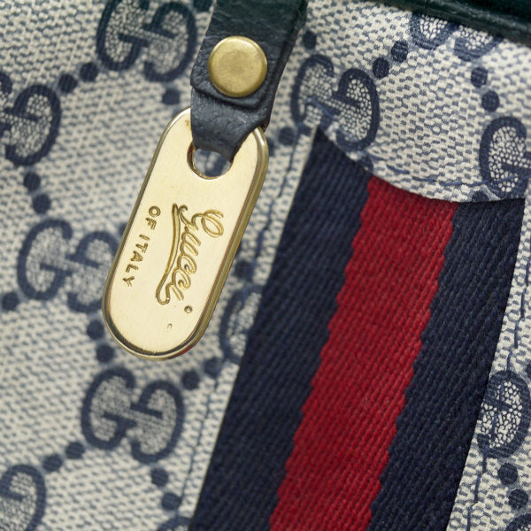 OLD Gucci 丸型シェリークラッチポーチ（青）