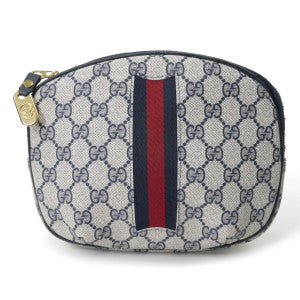 OLD Gucci 丸型シェリークラッチポーチ（青）