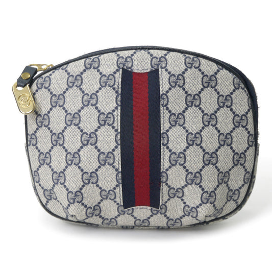 OLD Gucci 丸型シェリークラッチポーチ（青）