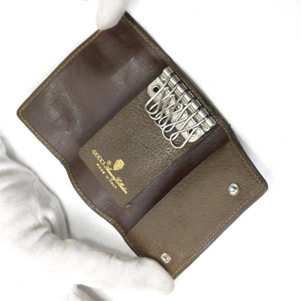 OLD Gucci GG柄6連キーケース（茶）