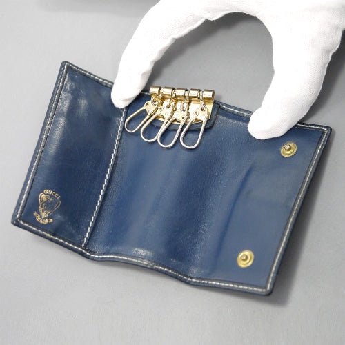 OLD Gucci キーケース（マイクロGG・青）