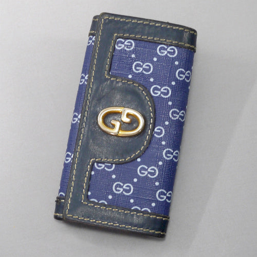 OLD Gucci キーケース（マイクロGG・青）
