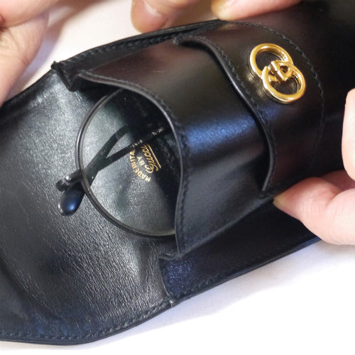 OLD Gucci メガネ/ペンケース（黒）