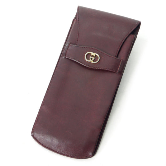 OLD Gucci メガネ/ペンケース（ボルドー）