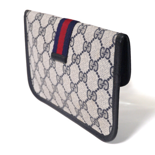 正規品 GUCCI グッチ オールド グッチ ヴィンテージ ポーチ ネイビー GUCCI グッチ シェリーラインオールドグッチ ポーチ 紺 010 378 箱付