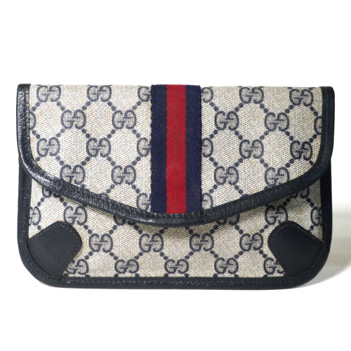 OLD Gucci 丸ポーチ（青・小）
