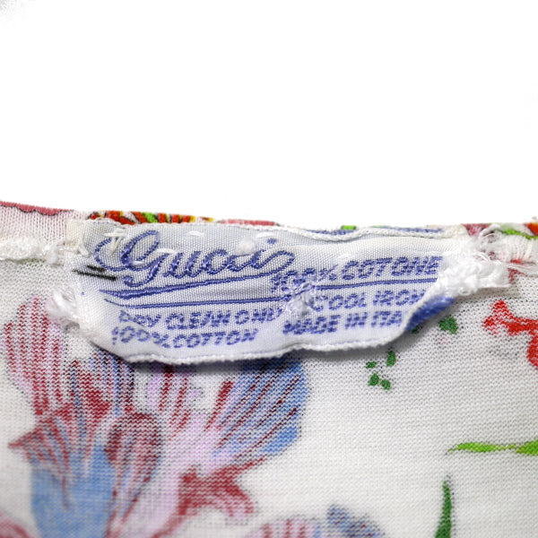 OLD Gucci フローラ コットンＴシャツ（白）