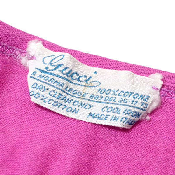 OLD Gucci フローラ コットンＴシャツ（ピンク）