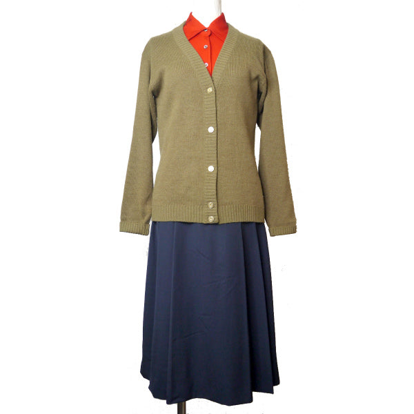 OLD Gucci カシミヤ混GボタンVネックカーディガン（オリーブ）