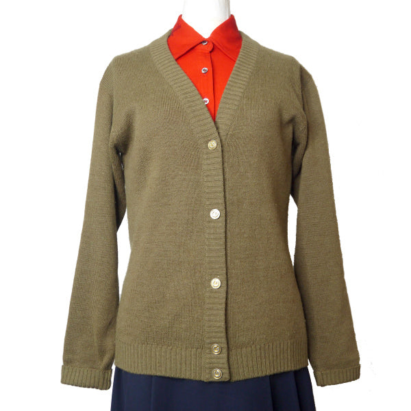 OLD Gucci カシミヤ混GボタンVネックカーディガン（オリーブ）