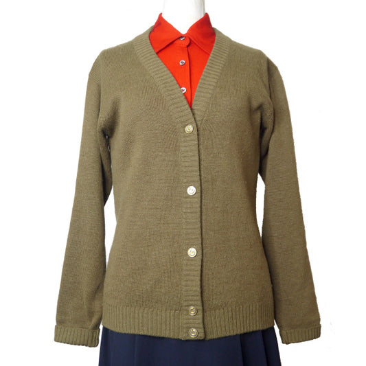 OLD Gucci カシミヤ混GボタンVネックカーディガン（オリーブ）