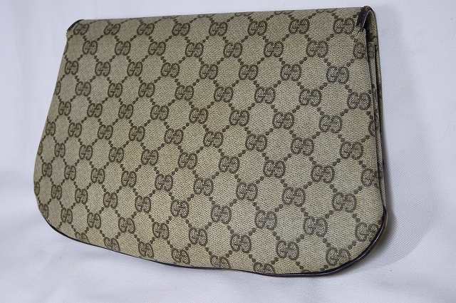 OLD Gucci ＜訳アリ＞クラッチバッグ（茶GG）
