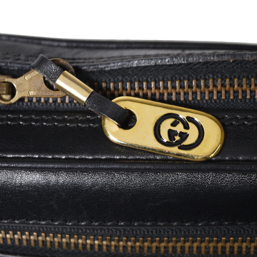 OLD Gucci 縦シェリークラッチバッグ（黒）