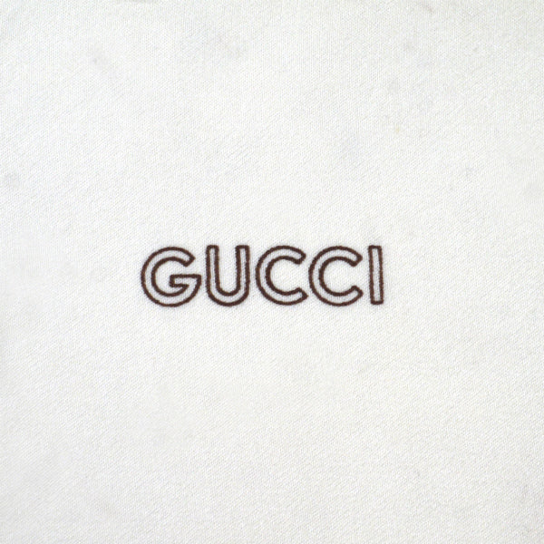 OLD Gucci　レア！クジラG柄 大判シルクスカーフ（白系）