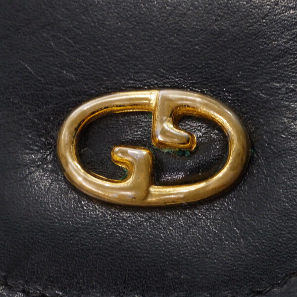 OLD Gucci　総革GG金具マルチケース（黒）