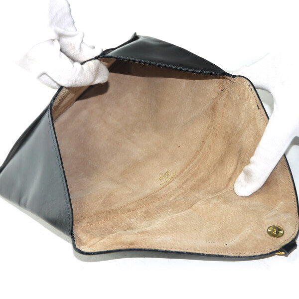 【希少】美品 GUCCI オールレザー シマ GG 総柄 ポーチ ブラック グッチシマ GUCCI グッチ 272367 レザー ポーチ ブラック＜USED