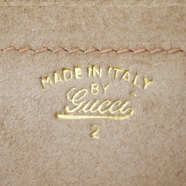 OLD Gucci レターカット総革シェリークラッチ＆ポーチ（黒）