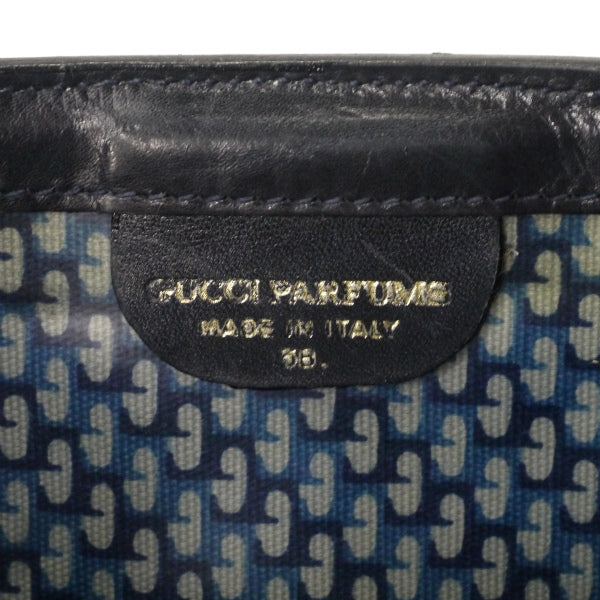 OLD Gucci Parfums  スエード シェリークラッチバッグ（濃紺）