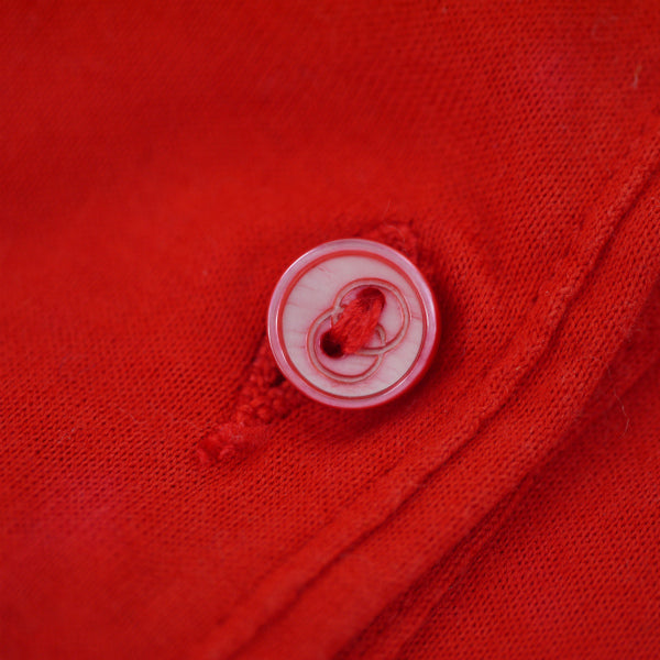 OLD Gucci ロゴ刺繍バッククロスフレンチスリーブTシャツ（赤）