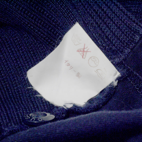 OLD Gucci ロゴ刺繍ブロッキングフレンチスリーブT（紺）