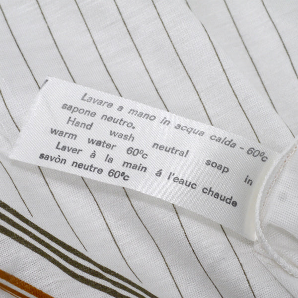 OLD Gucci　ダイヤストライプ柄Tシャツ（白系/オレンジ＆カーキ）