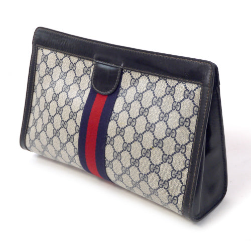 OLD Gucci ＜ 訳あり＞クラッチバッグ（青）