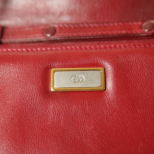 OLD Gucci　総革２wayショルダーバッグ（赤）