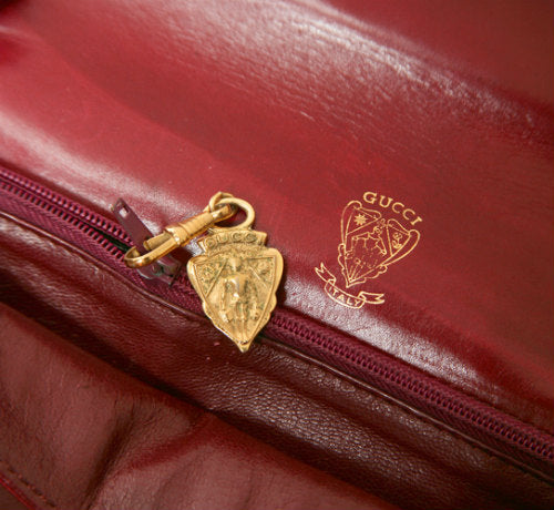 OLD Gucci　２wayビット金具総革バッグ（赤）