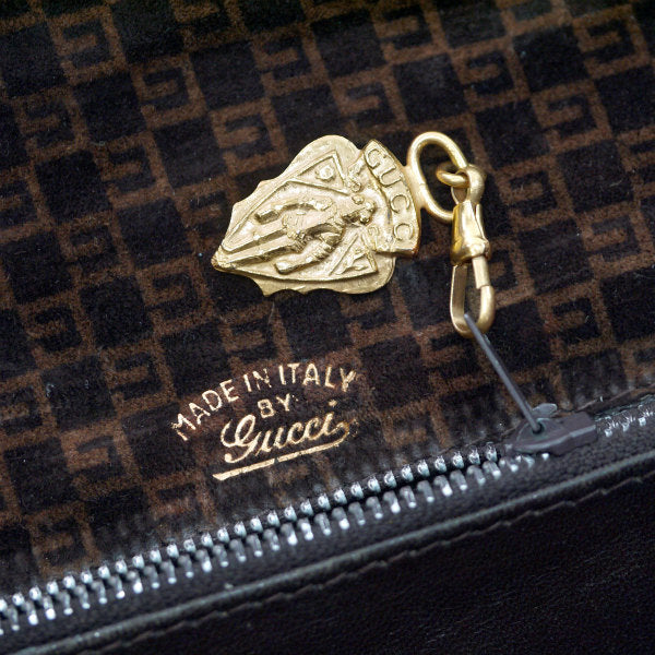 OLD Gucci ＜訳あり＞２WAYスクエアGGバッグ（濃茶）