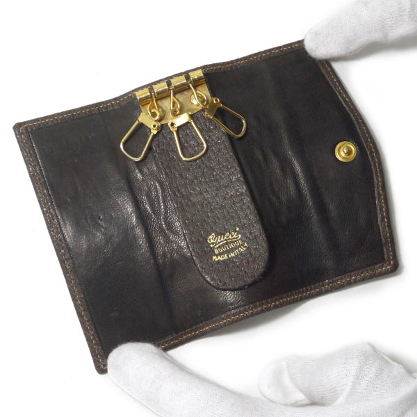 OLD Gucci シェリー3連キーケース（茶）