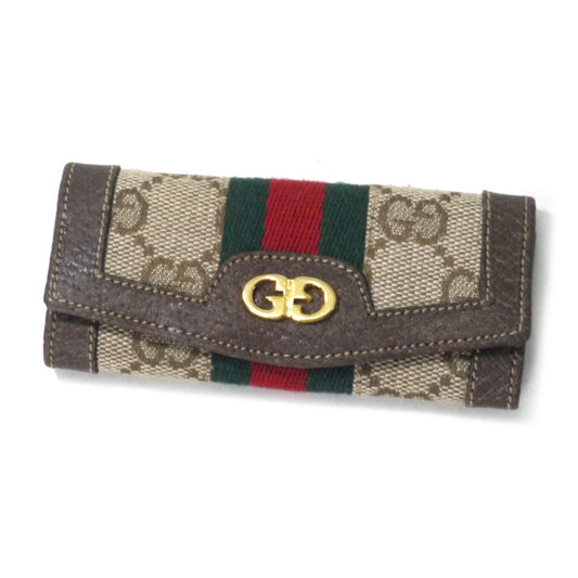 OLD Gucci シェリー3連キーケース（茶）