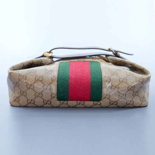 OLD Gucci 60ｓクリスタルGG  ランチバッグ（茶）