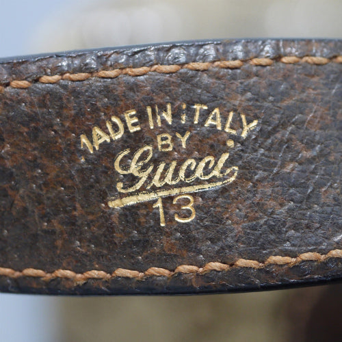 OLD Gucci 60ｓクリスタルGG  ランチバッグ（茶）